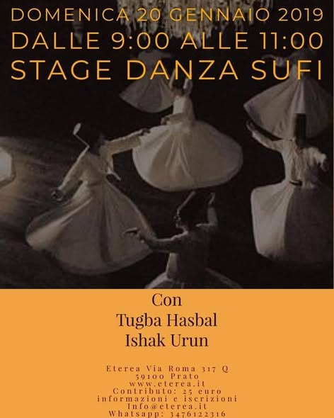 Prato conferenze e incontri di filosofia e pensiero sufi come origine dal neoplatonismo.