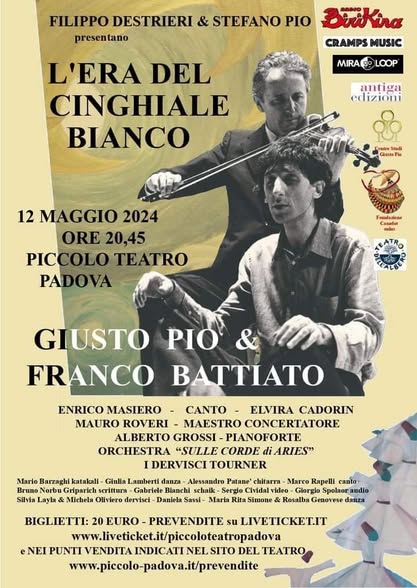Padova Piccolo teatro con l’orchestra della Fenice un ricordo a Franco Battiato