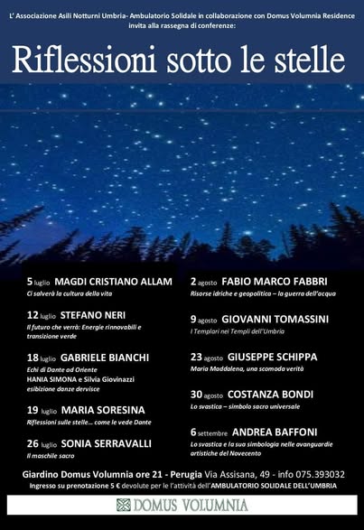 Domus Volumnia Perugia conferenza tra mistica sufi e influenze sull’Occidente.